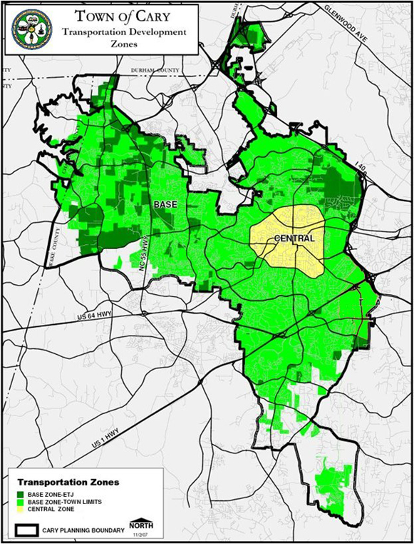 Town of Cary Map